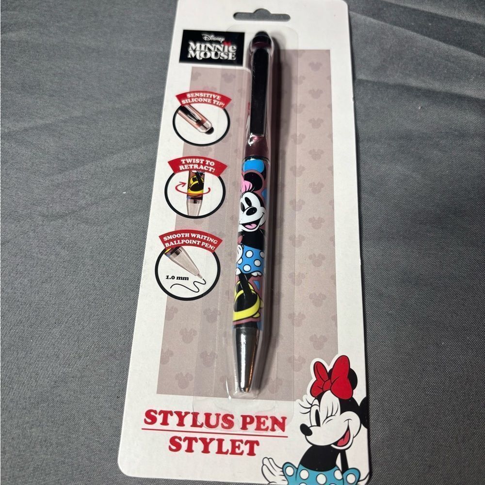 New Disney Minnie Mouse Stylus Pen in Black and White NWT